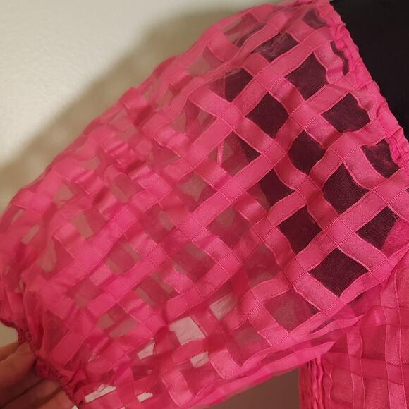 BAEVELY Pink Checkered Mini Sundress, Size Medium - Picture 9 of 14